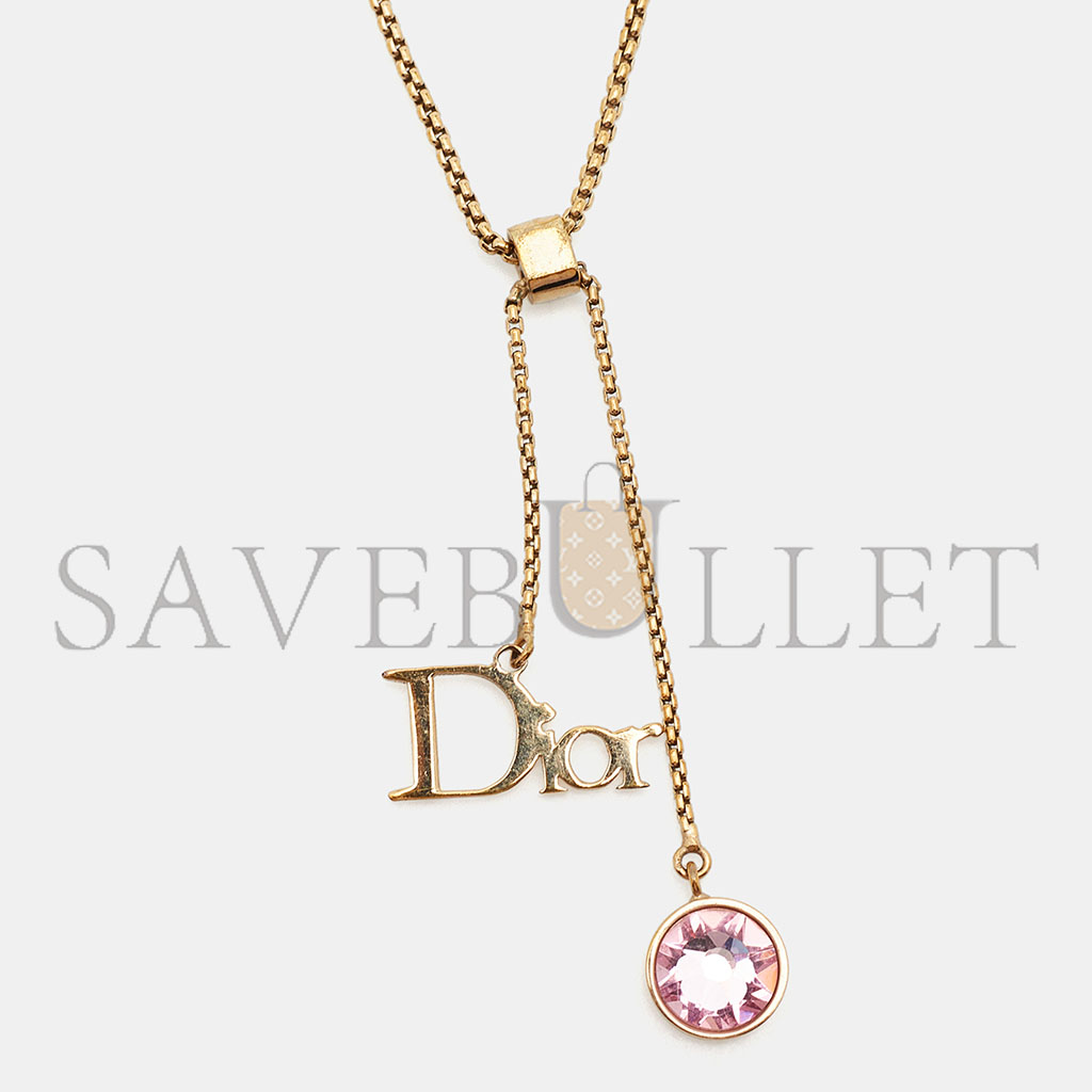 D*or pink crystal gold tone necklace n3052womcy_d03s